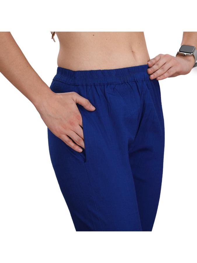 Long straight pants in royal blue ⊶ Formal pants from AROGANS