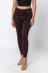 Dark Brown Denim Jeans For  Women 